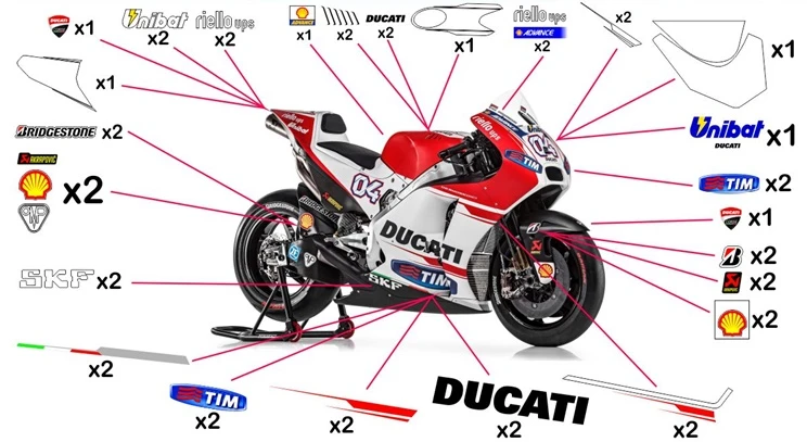 Stickers Ducati Motogp 15 Supersport S 17