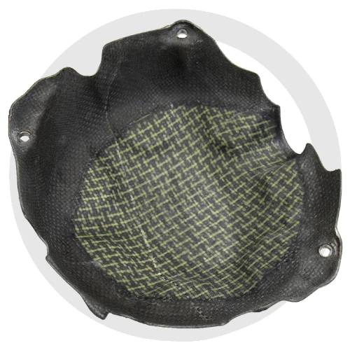 Clutch cover guard | glossy plain carbon