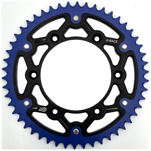 X-Race blue black rear sprocket - 48 teeth - pitch 520 | CHT | stock pitch