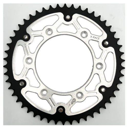 X-Race silver rear sprocket - 49 teeth - pitch 520 | CHT | stock pitch