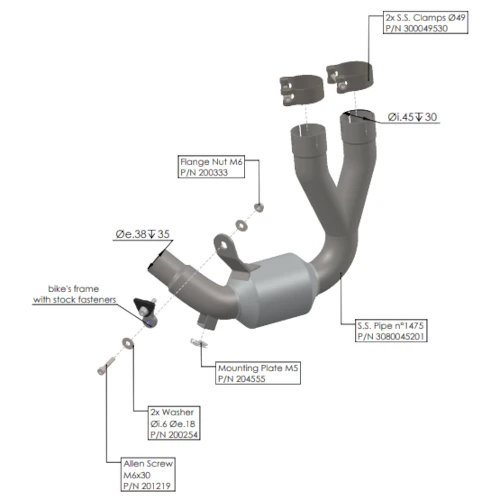 Cat eliminator racing link pipe | LeoVince