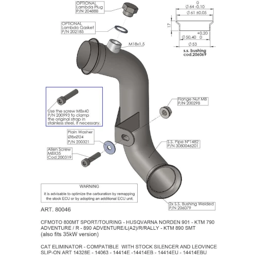 Cat eliminator link pipe | LeoVince