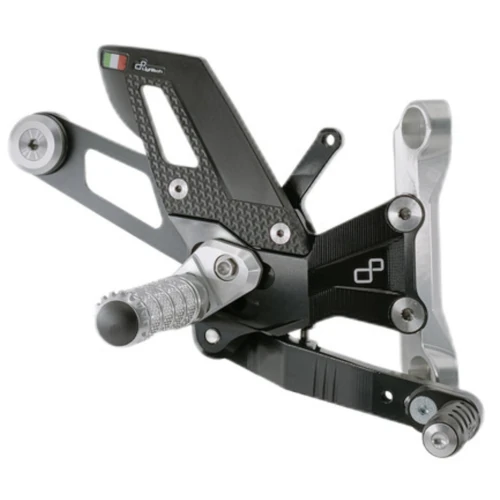 Couple of adjustable rearsets with fixed footpeg and double gear | Lightech