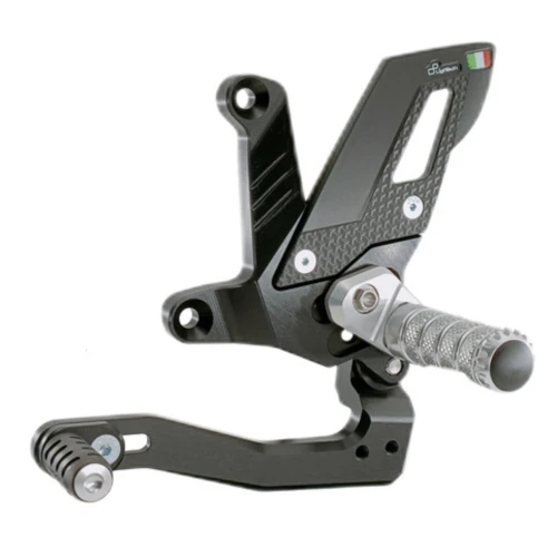 Couple of adjustable rearsets with fixed footpeg and double gear | Lightech