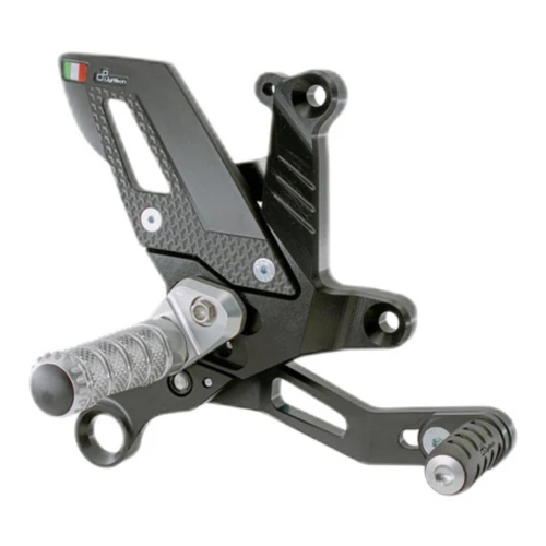 Couple of adjustable rearsets with fixed footpeg and double gear | Lightech