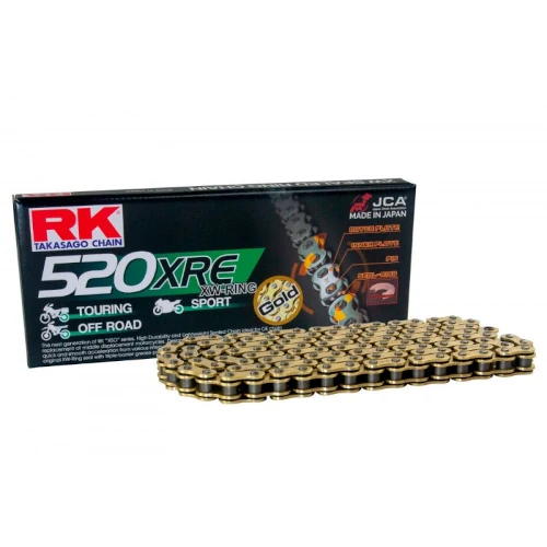 520XRE gold chain - 112 links - pitch 520 | RK | stock pitch
