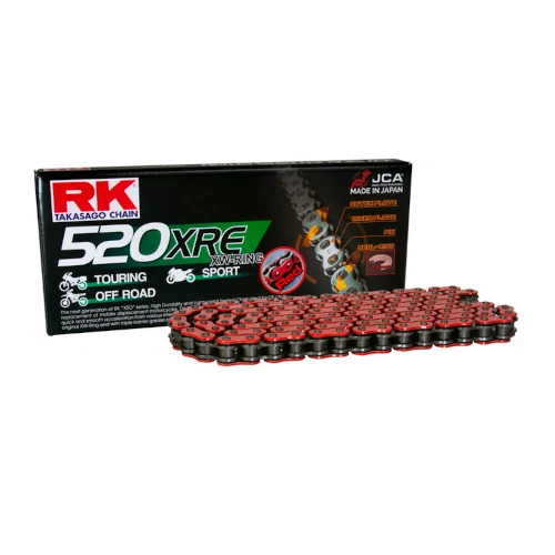 520XRE red chain - 120 links - pitch 520 | RK | racing pitch
