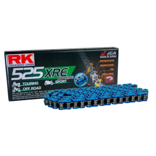 525XRE blue chain - 124 links - pitch 525 | RK | stock pitch
