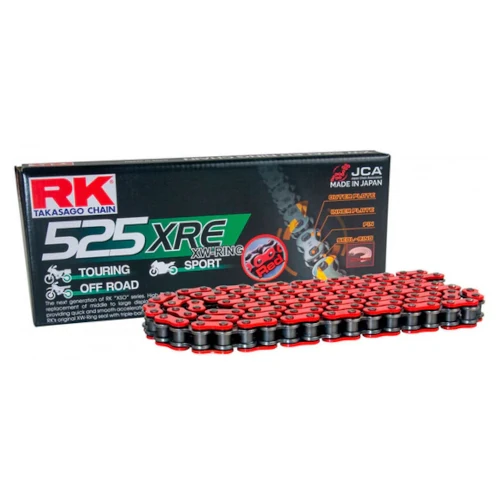 525XRE red chain - 124 links - pitch 525 | RK | stock pitch