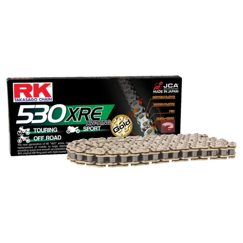 530XRE gold chain - 118 links - pitch 530 | RK | stock pitch