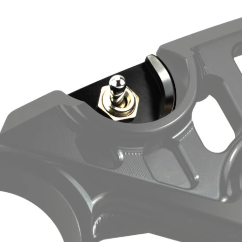 Switch with black holder for road top triple clamp | Melotti Racing