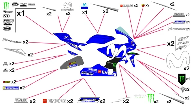 KIT déco YAMAHA R1 MOTO GP 2023 –